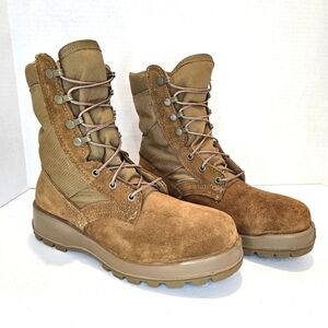 Belleville Vibram Boots Men's Size 7.5 Dessert Tan Army Combat Steel Toe Suede